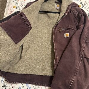 Carhartt Vintage Plum Jacket with Fleece Lining